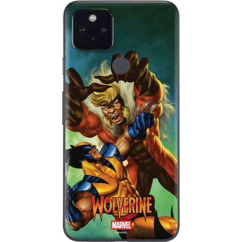 Marvel X-Men Wolverine Vs Sabretooth Google Pixel 4a 5G Skin